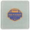 Square DyeTrans Glass Coaster, with White Sublimation Backing, 3.93" x 3.93" x .16". Tempered Textu Thumbnail