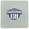 Square DyeTrans Glass Coaster, with White Sublimation Backing, 3.93" x 3.93" x .16". Tempered Textu Thumbnail