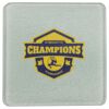 Square DyeTrans Glass Coaster, with White Sublimation Backing, 3.93" x 3.93" x .16". Tempered Textu Thumbnail