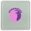 Square DyeTrans Glass Coaster, with White Sublimation Backing, 3.93" x 3.93" x .16". Tempered Textu Thumbnail