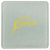 Square DyeTrans Glass Coaster, with White Sublimation Backing, 3.93" x 3.93" x .16". Tempered Textu Thumbnail