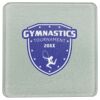 Square DyeTrans Glass Coaster, with White Sublimation Backing, 3.93" x 3.93" x .16". Tempered Textu Thumbnail