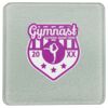 Square DyeTrans Glass Coaster, with White Sublimation Backing, 3.93" x 3.93" x .16". Tempered Textu Thumbnail