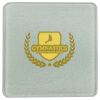 Square DyeTrans Glass Coaster, with White Sublimation Backing, 3.93" x 3.93" x .16". Tempered Textu Thumbnail