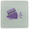 Square DyeTrans Glass Coaster, with White Sublimation Backing, 3.93" x 3.93" x .16". Tempered Textu Thumbnail