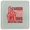 Square DyeTrans Glass Coaster, with White Sublimation Backing, 3.93" x 3.93" x .16". Tempered Textu Thumbnail
