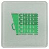 Square DyeTrans Glass Coaster, with White Sublimation Backing, 3.93" x 3.93" x .16". Tempered Textu Thumbnail