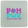 Square DyeTrans Glass Coaster, with White Sublimation Backing, 3.93" x 3.93" x .16". Tempered Textu Thumbnail