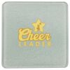 Square DyeTrans Glass Coaster, with White Sublimation Backing, 3.93" x 3.93" x .16". Tempered Textu Thumbnail