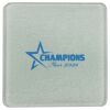 Square DyeTrans Glass Coaster, with White Sublimation Backing, 3.93" x 3.93" x .16". Tempered Textu Thumbnail