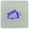 Square DyeTrans Glass Coaster, with White Sublimation Backing, 3.93" x 3.93" x .16". Tempered Textu Thumbnail