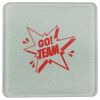 Square DyeTrans Glass Coaster, with White Sublimation Backing, 3.93" x 3.93" x .16". Tempered Textu Thumbnail