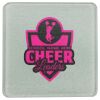 Square DyeTrans Glass Coaster, with White Sublimation Backing, 3.93" x 3.93" x .16". Tempered Textu Thumbnail