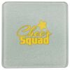 Square DyeTrans Glass Coaster, with White Sublimation Backing, 3.93" x 3.93" x .16". Tempered Textu Thumbnail
