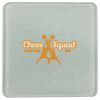 Square DyeTrans Glass Coaster, with White Sublimation Backing, 3.93" x 3.93" x .16". Tempered Textu Thumbnail
