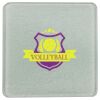 Square DyeTrans Glass Coaster, with White Sublimation Backing, 3.93" x 3.93" x .16". Tempered Textu Thumbnail
