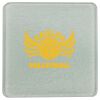 Square DyeTrans Glass Coaster, with White Sublimation Backing, 3.93" x 3.93" x .16". Tempered Textu Thumbnail
