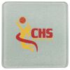 Square DyeTrans Glass Coaster, with White Sublimation Backing, 3.93" x 3.93" x .16". Tempered Textu Thumbnail