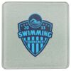 Square DyeTrans Glass Coaster, with White Sublimation Backing, 3.93" x 3.93" x .16". Tempered Textu Thumbnail