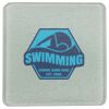 Square DyeTrans Glass Coaster, with White Sublimation Backing, 3.93" x 3.93" x .16". Tempered Textu Thumbnail
