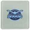 Square DyeTrans Glass Coaster, with White Sublimation Backing, 3.93" x 3.93" x .16". Tempered Textu Thumbnail