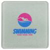 Square DyeTrans Glass Coaster, with White Sublimation Backing, 3.93" x 3.93" x .16". Tempered Textu Thumbnail