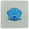 Square DyeTrans Glass Coaster, with White Sublimation Backing, 3.93" x 3.93" x .16". Tempered Textu Thumbnail