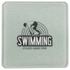 Square DyeTrans Glass Coaster, with White Sublimation Backing, 3.93" x 3.93" x .16". Tempered Textu Thumbnail