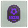 Square DyeTrans Glass Coaster, with White Sublimation Backing, 3.93" x 3.93" x .16". Tempered Textu Thumbnail