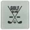 Square DyeTrans Glass Coaster, with White Sublimation Backing, 3.93" x 3.93" x .16". Tempered Textu Thumbnail