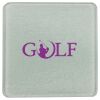 Square DyeTrans Glass Coaster, with White Sublimation Backing, 3.93" x 3.93" x .16". Tempered Textu Thumbnail