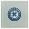 Square DyeTrans Glass Coaster, with White Sublimation Backing, 3.93" x 3.93" x .16". Tempered Textu Thumbnail