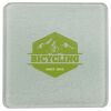 Square DyeTrans Glass Coaster, with White Sublimation Backing, 3.93" x 3.93" x .16". Tempered Textu Thumbnail