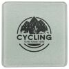 Square DyeTrans Glass Coaster, with White Sublimation Backing, 3.93" x 3.93" x .16". Tempered Textu Thumbnail