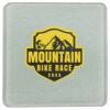 Square DyeTrans Glass Coaster, with White Sublimation Backing, 3.93" x 3.93" x .16". Tempered Textu Thumbnail