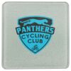 Square DyeTrans Glass Coaster, with White Sublimation Backing, 3.93" x 3.93" x .16". Tempered Textu Thumbnail