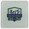 Square DyeTrans Glass Coaster, with White Sublimation Backing, 3.93" x 3.93" x .16". Tempered Textu Thumbnail