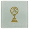 Square DyeTrans Glass Coaster, with White Sublimation Backing, 3.93" x 3.93" x .16". Tempered Textu Thumbnail