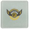 Square DyeTrans Glass Coaster, with White Sublimation Backing, 3.93" x 3.93" x .16". Tempered Textu Thumbnail