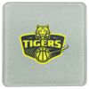 Square DyeTrans Glass Coaster, with White Sublimation Backing, 3.93" x 3.93" x .16". Tempered Textu Thumbnail