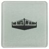 Square DyeTrans Glass Coaster, with White Sublimation Backing, 3.93" x 3.93" x .16". Tempered Textu Thumbnail