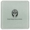 Square DyeTrans Glass Coaster, with White Sublimation Backing, 3.93" x 3.93" x .16". Tempered Textu Thumbnail