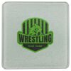 Square DyeTrans Glass Coaster, with White Sublimation Backing, 3.93" x 3.93" x .16". Tempered Textu Thumbnail
