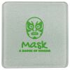 Square DyeTrans Glass Coaster, with White Sublimation Backing, 3.93" x 3.93" x .16". Tempered Textu Thumbnail