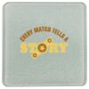 Square DyeTrans Glass Coaster, with White Sublimation Backing, 3.93" x 3.93" x .16". Tempered Textu Thumbnail