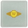 Square DyeTrans Glass Coaster, with White Sublimation Backing, 3.93" x 3.93" x .16". Tempered Textu Thumbnail