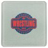 Square DyeTrans Glass Coaster, with White Sublimation Backing, 3.93" x 3.93" x .16". Tempered Textu Thumbnail