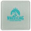 Square DyeTrans Glass Coaster, with White Sublimation Backing, 3.93" x 3.93" x .16". Tempered Textu Thumbnail