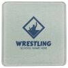 Square DyeTrans Glass Coaster, with White Sublimation Backing, 3.93" x 3.93" x .16". Tempered Textu Thumbnail