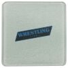 Square DyeTrans Glass Coaster, with White Sublimation Backing, 3.93" x 3.93" x .16". Tempered Textu Thumbnail